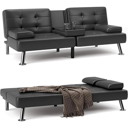 Convertible Folding Futon Sofa Bed for Living Room