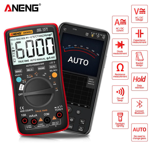 Bluetooth Digital Multimeter with True RMS - AN9002