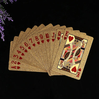 Black Gold Poker Card Set - Waterproof Playing Cards Magic Packaging Board Game