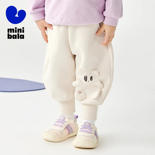 Neue Kinderhose aus Baumwolle mit Tierstickerei