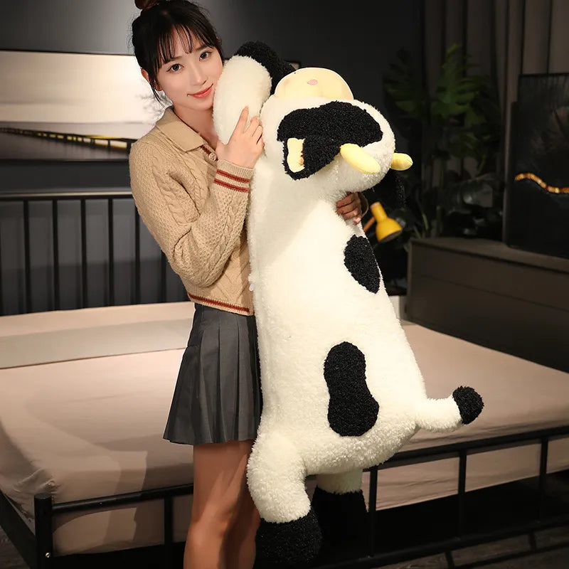 Cute 90cm/110cm Milk Cow Plush Toy