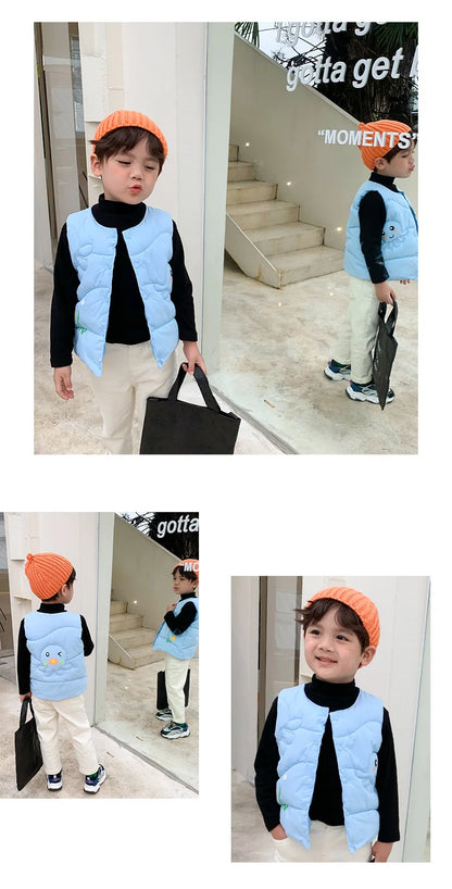 Cartoon Vest Jacket for Kids