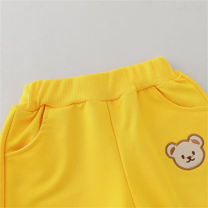 Ensemble 2 pièces ours pour enfants - manches longues et pantalon