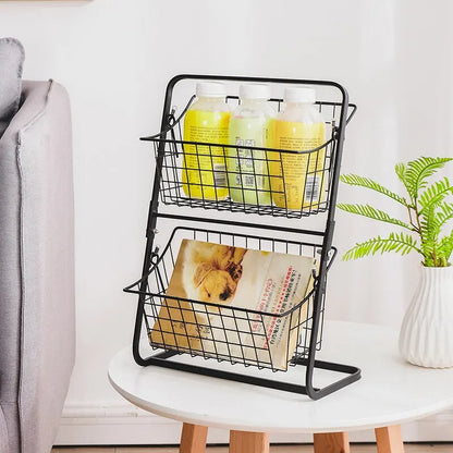 Double Layer Removable Kitchen Organizer Shelf