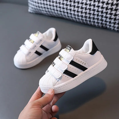 Kids White Non-Slip Sneakers