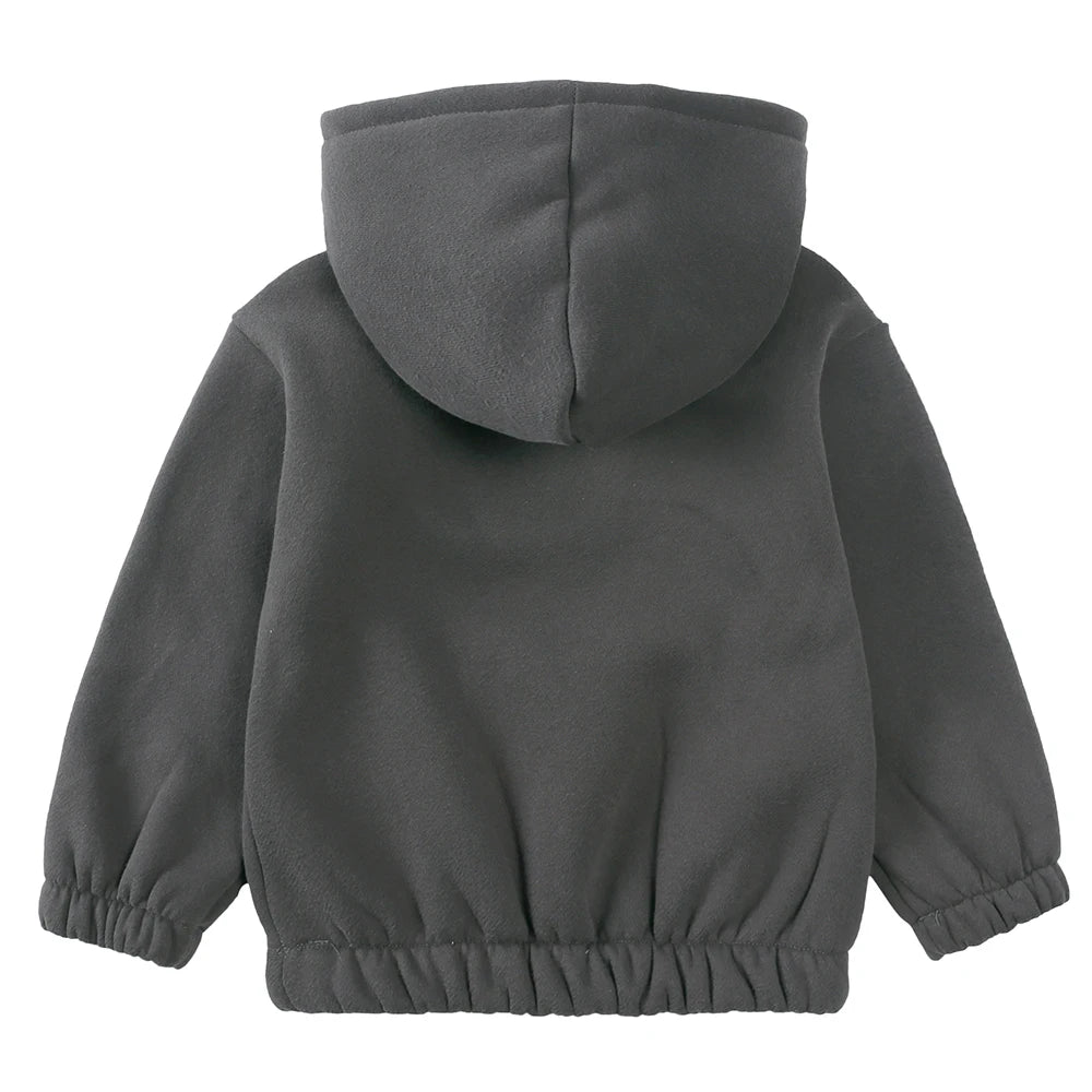 Toddler Winter Clothing with Plush Hooded Sweater