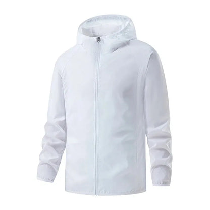 Veste de randonnée imperméable unisexe - Coupe-vent avec protection solaire 