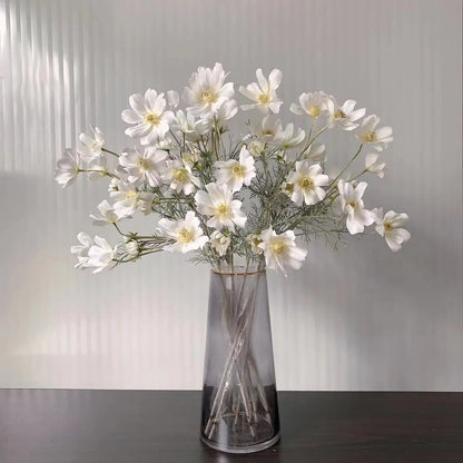 60 cm weiße Kamillen-Gänseblümchen-Seidenblumen 