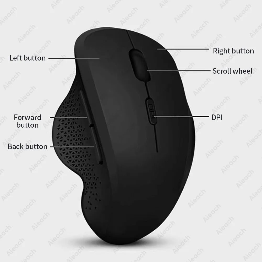 Souris Bluetooth sans fil ergonomique rechargeable