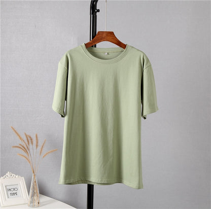 Khaki Oversized Cotton Tee for Women