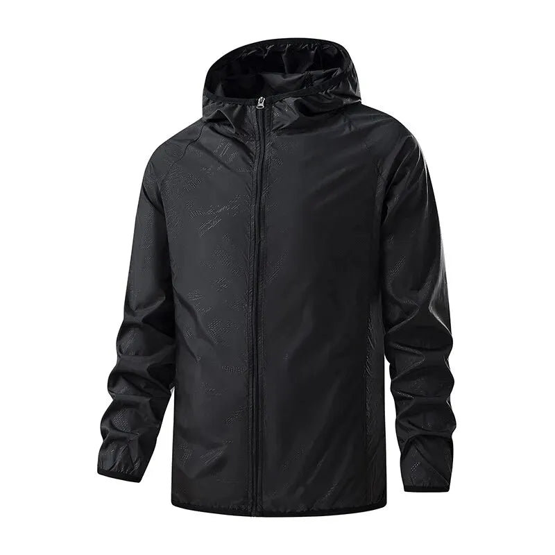 Veste de randonnée imperméable unisexe - Coupe-vent avec protection solaire 