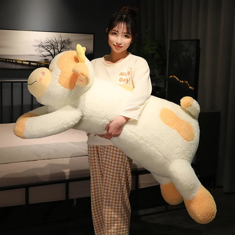 Cute 90cm/110cm Milk Cow Plush Toy