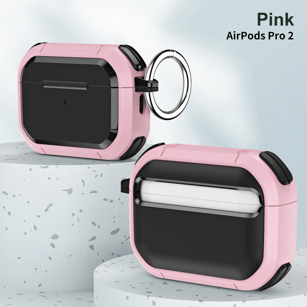 Étui pour AirPods avec verrouillage sécurisé et camouflage gris