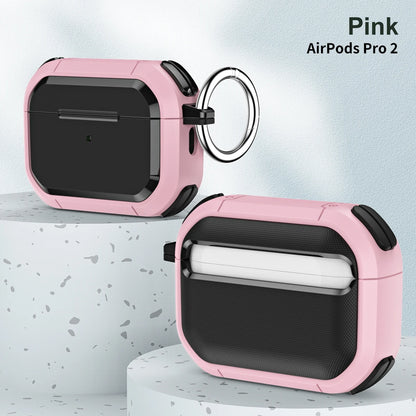 Étui pour AirPods avec verrouillage sécurisé et camouflage gris