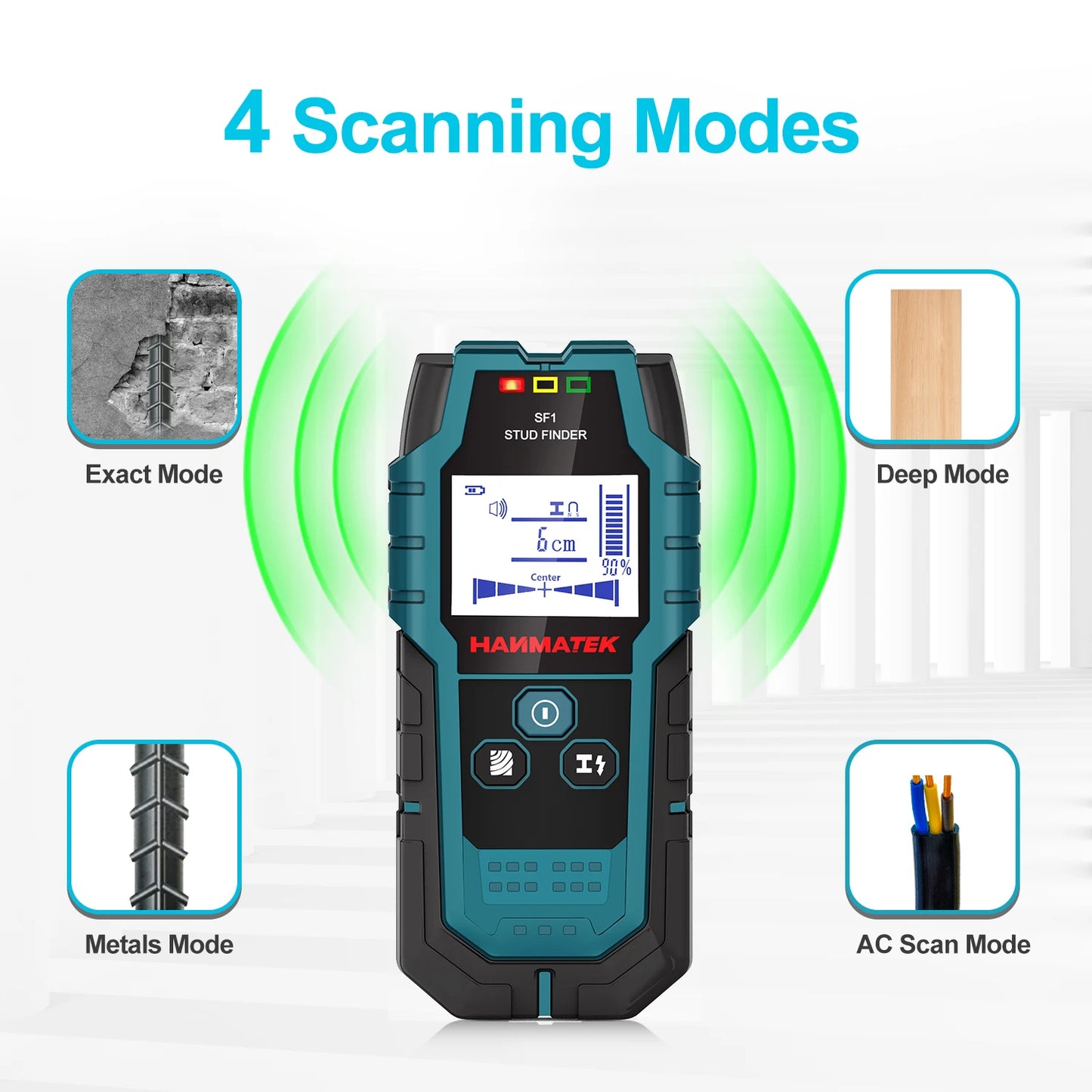 SF1 Stud Finder - Détecte les montants en bois, le métal et les câbles sous tension