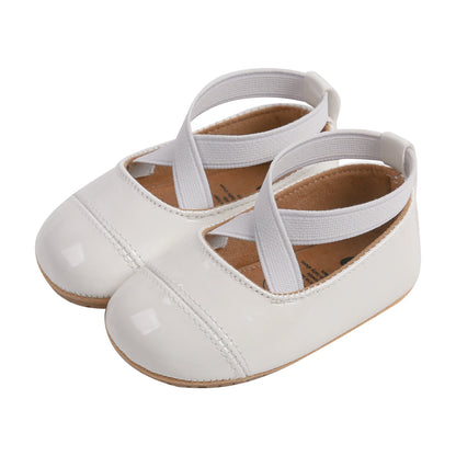 Flache Baby-Prinzessin-Schuhe mit Schleife