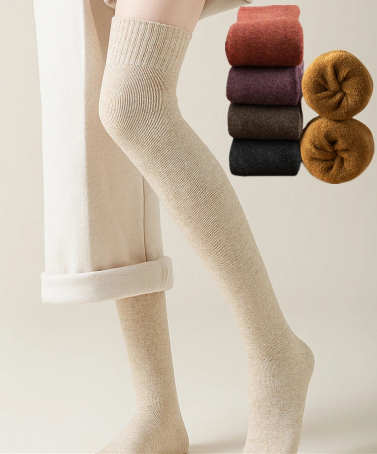 Women's Plush Coral Fleece Socks - Non-Slip Warm Knitted Floor Socks