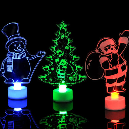 LED Mini Snowman Night Lights for Festive Decor