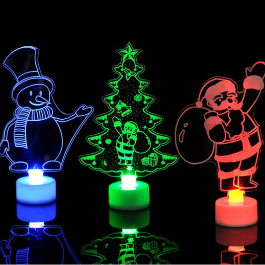 LED Mini Snowman Night Lights for Festive Decor