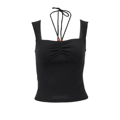 Schwüles schwarzes Neckholder-Tanktop