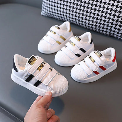 Kids White Non-Slip Sneakers