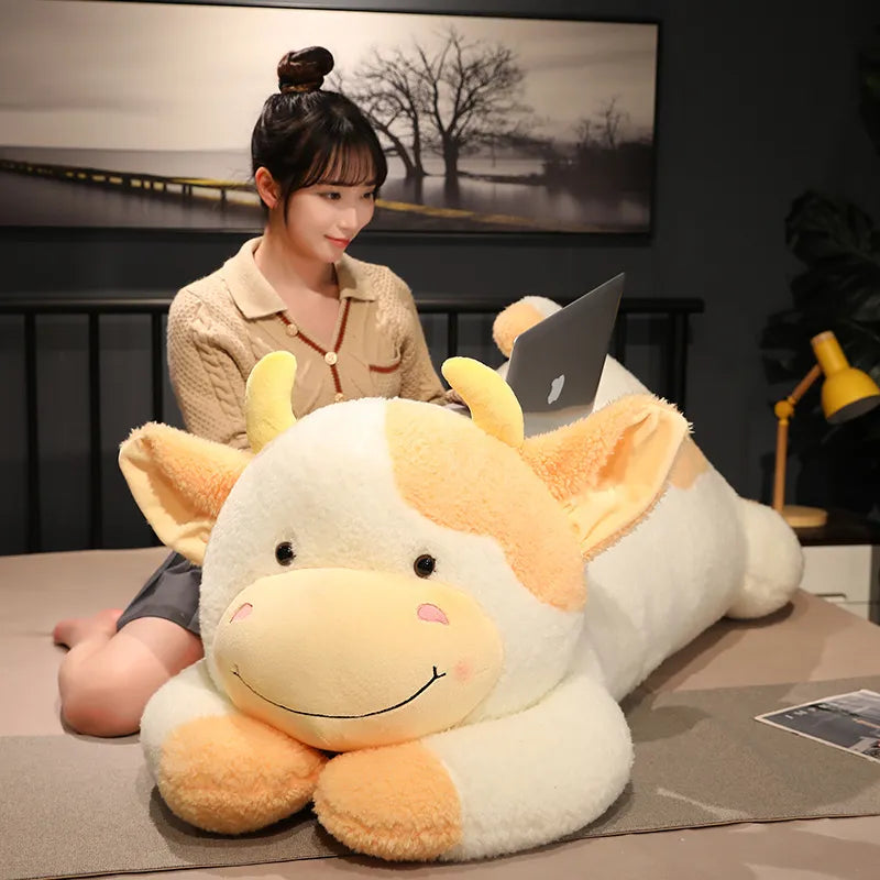 Cute 90cm/110cm Milk Cow Plush Toy