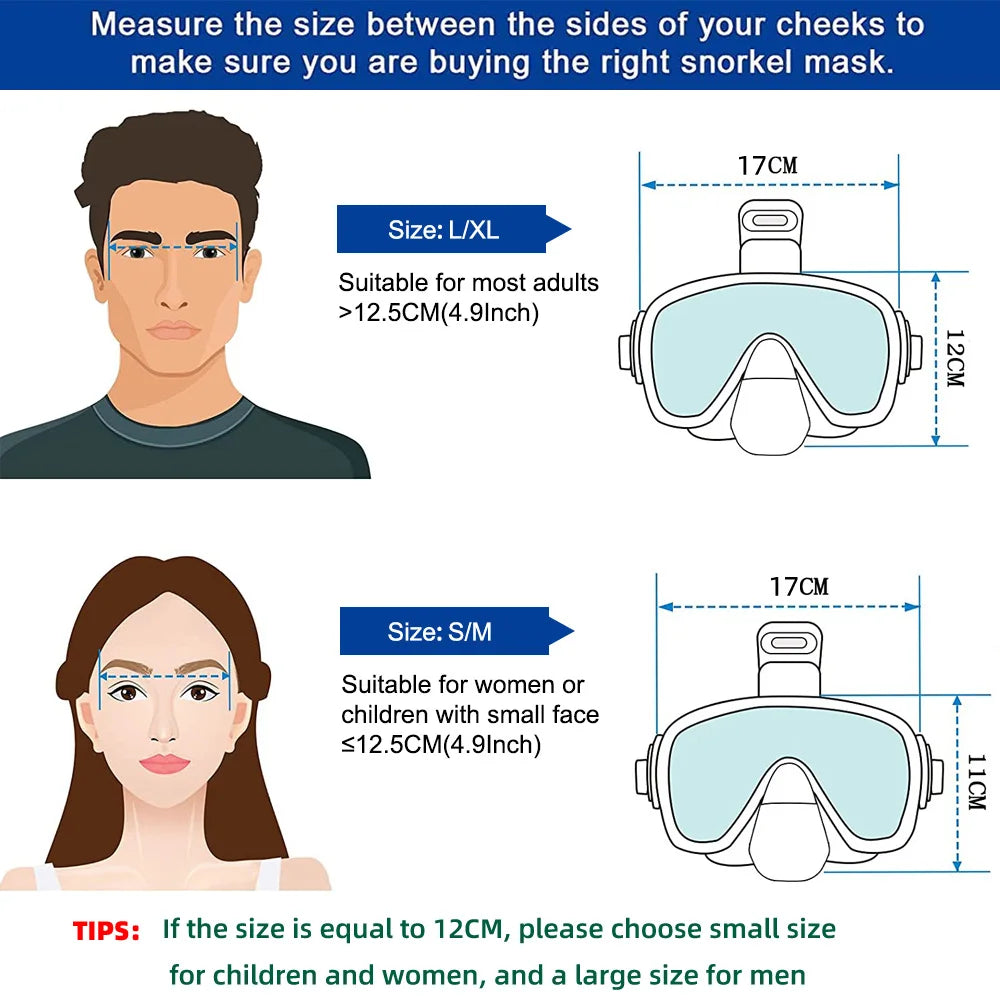 Ensemble de masques de plongée antibuée pliables