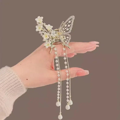 Haarspange mit Perlenquaste