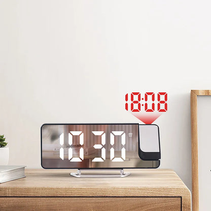 180° Rotation Projection Alarm Clock with Temperature & Night Mode