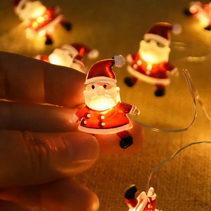 2M 20LED Santa & Snowflake Light String