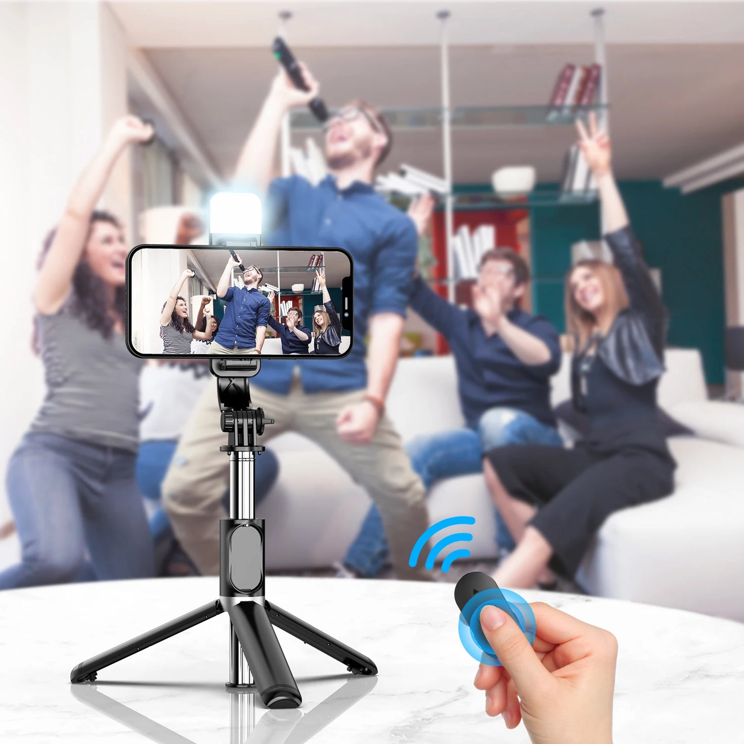 Extendable Selfie Stick Tripod with Wireless Remote