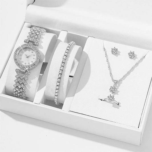 Ensemble de montres de luxe en strass pour femmes