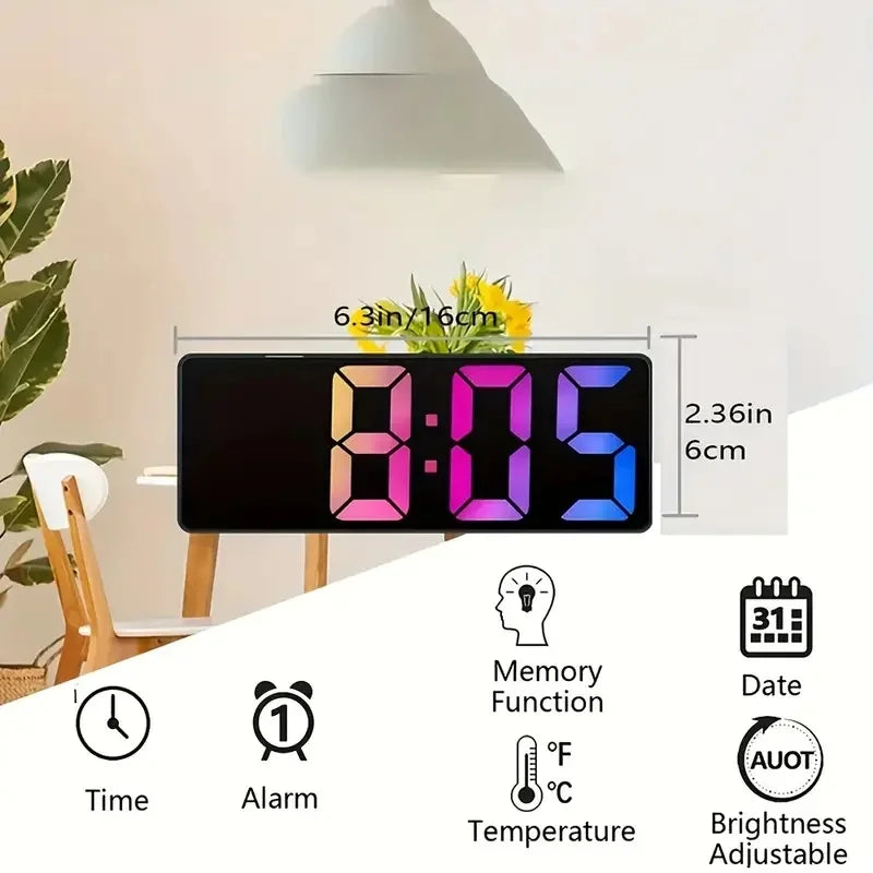 Latest LED Digital Alarm Clock with Temperature Display & Adjustable Brightness