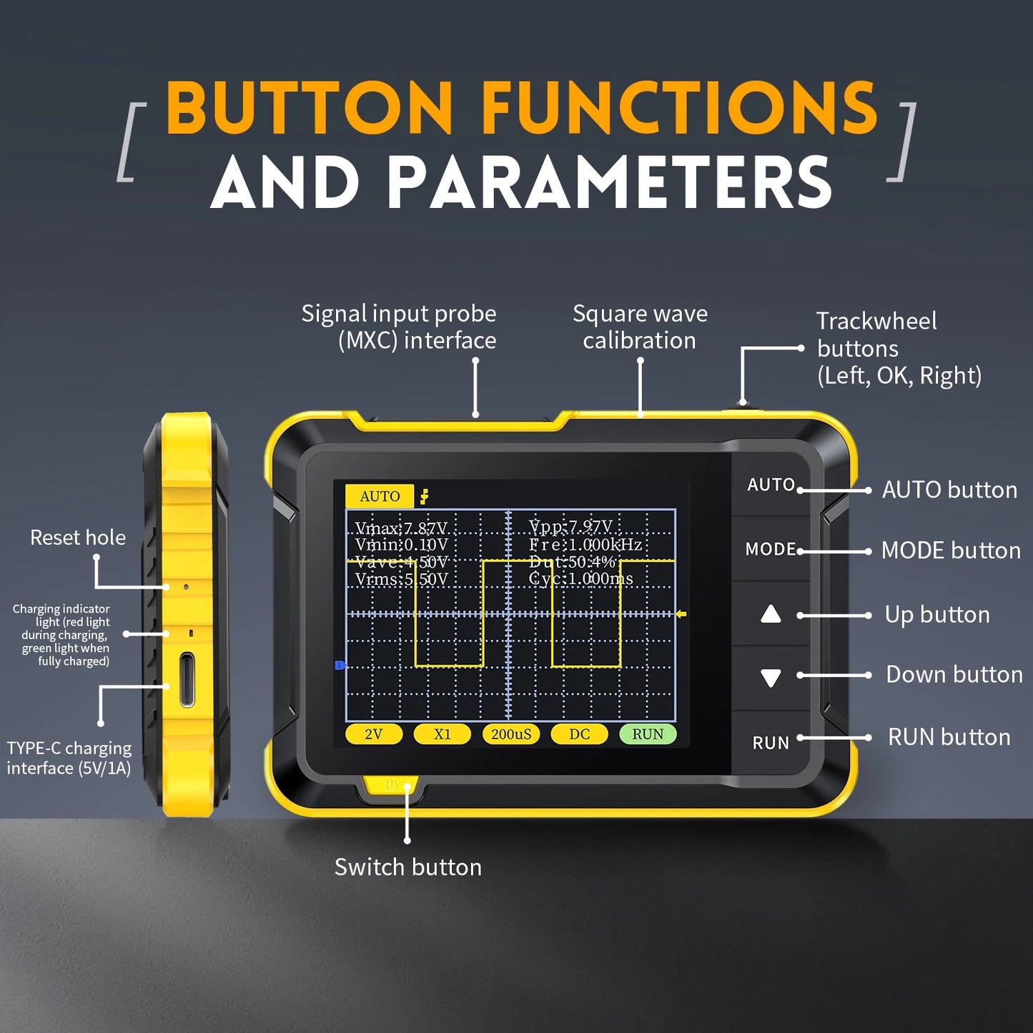 Mini-oscilloscope numérique portatif DSO152