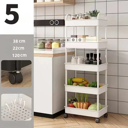 Multi-Layer Kitchen Floor Bedroom Trolley Rack