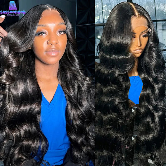 HD Transparent Body Wave Lace Frontal Human Hair Wig Women