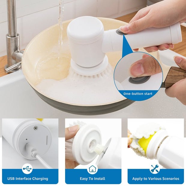 360° Cordless Kitchen Cleaning Brush