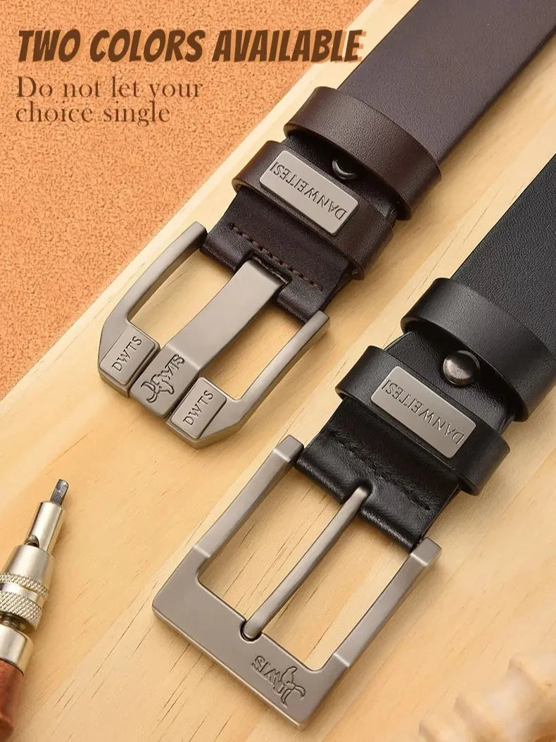 Ceinture en cuir véritable pour hommes
