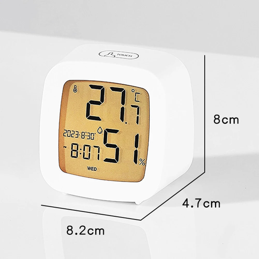 LED Alarm Clock with LCD Display and Temperature Monitor