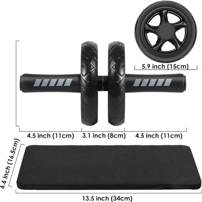 AB-Roller-Trainingsgerät mit Knieschoner und Widerstandsbändern für das Core-Training