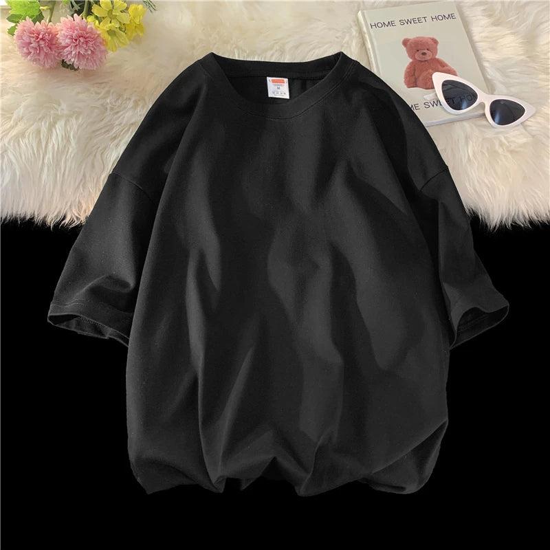 Men's Oversized Short Seleve Y2K Casual Cotton Tees