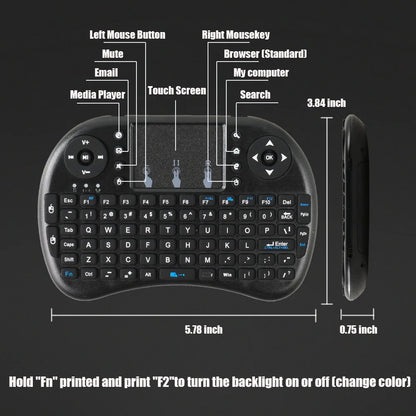 Mehrsprachige kabellose i8 Mini-Tastatur