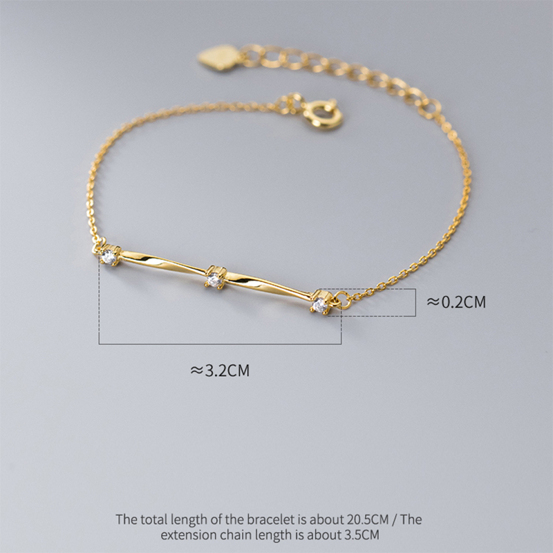Korean Twist Stone Bracelet Silver & Gold
