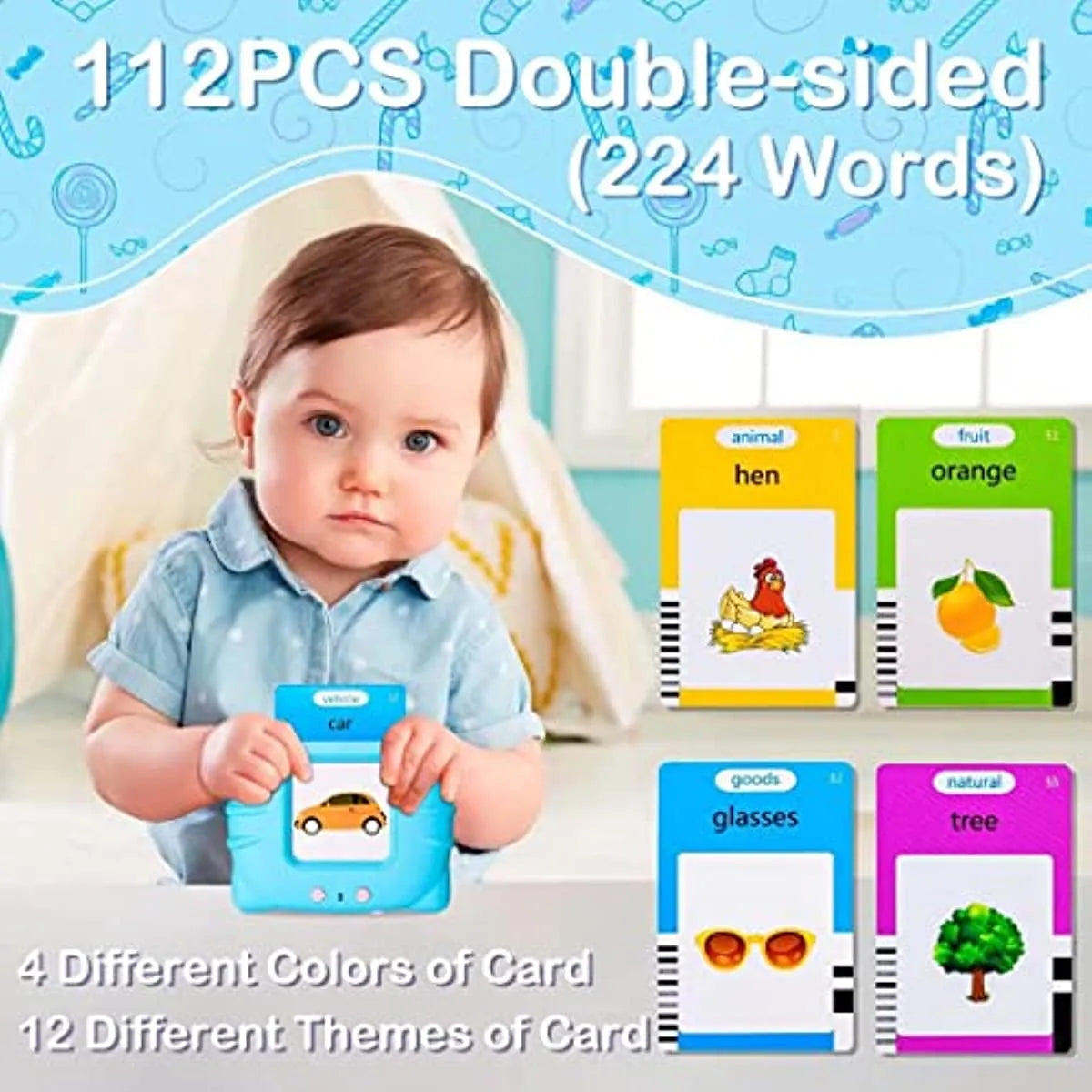 Cartes Flash parlantes, jouets éducatifs pour bébé