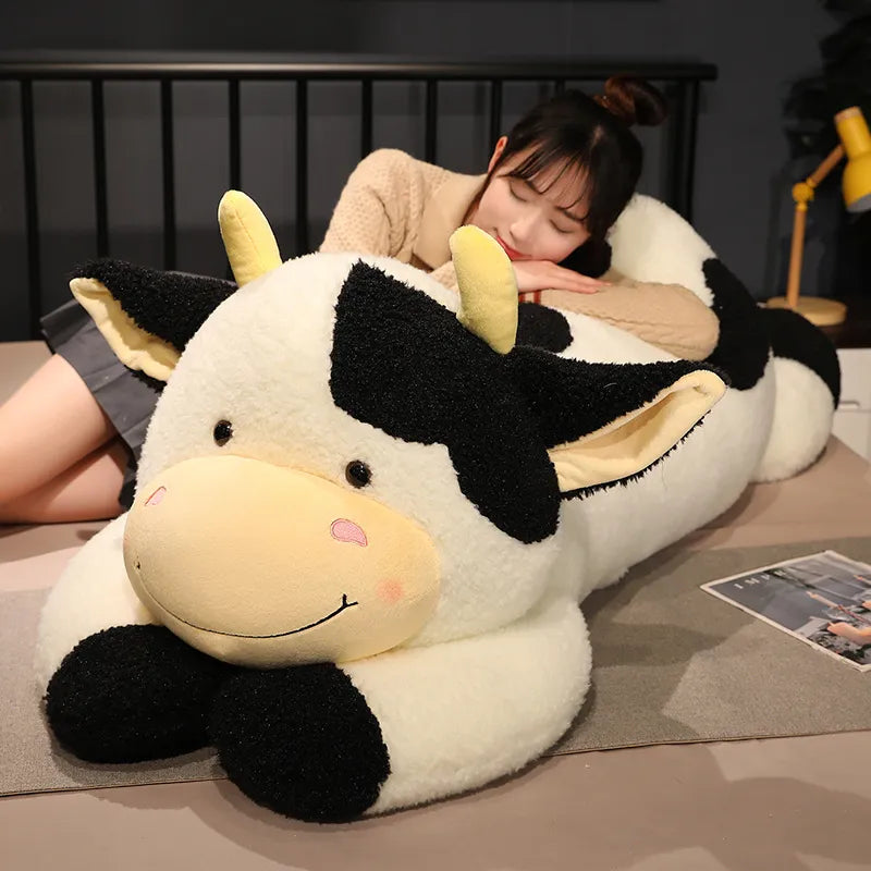 Cute 90cm/110cm Milk Cow Plush Toy