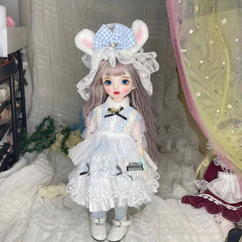 Poupée BJD 30 cm 1/6, ensemble complet avec 3 paires d'yeux – Jouet tendance et mignon pour filles