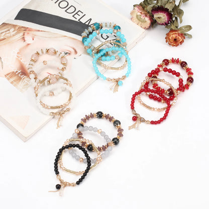 Bracelets de perles empilables multicouches pour femmes