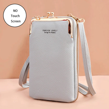 Women's Touch Screen Cell Phone Purse - Shoulder Handbag