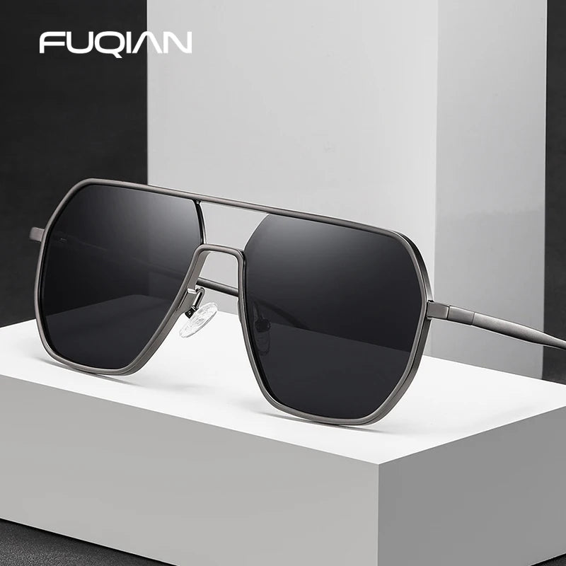 Metal Photochromic Sunglasses UV400 Polarized Anti-Glare Chameleon Driving Shades for Men & Women