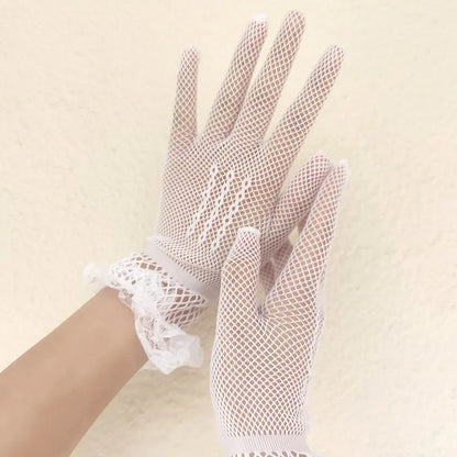 Women’s UV-Proof Driving Gloves – Thin Fishnet Mesh